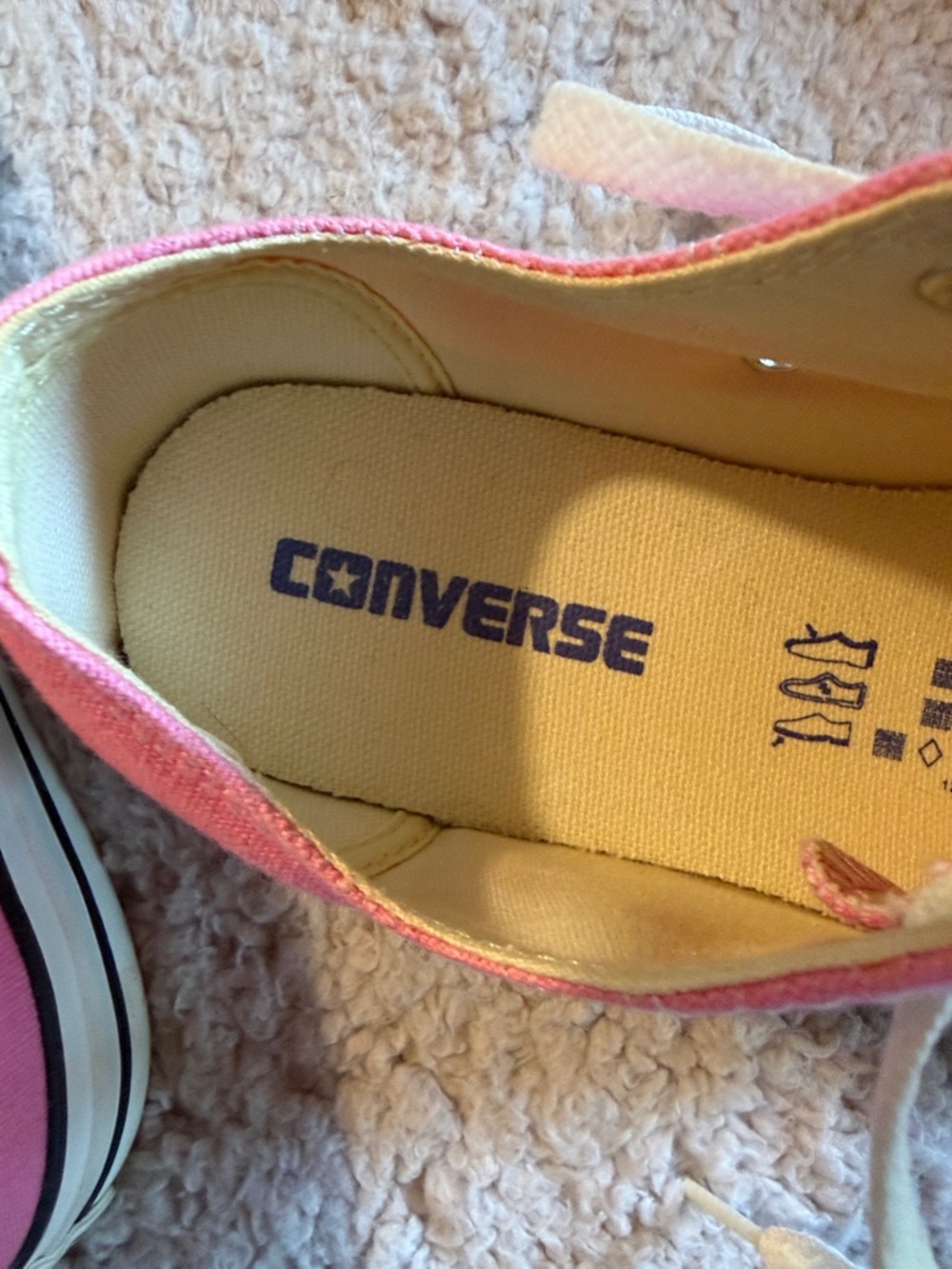 Converse Pink Canvas Low-Top Sneakers with White Accents - Picture 4 of 9
